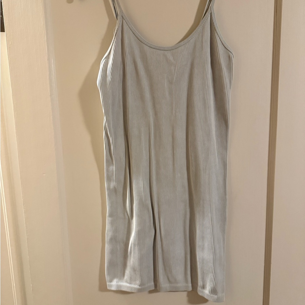 Forever 21 Light Gray Ribbed Mini Dress